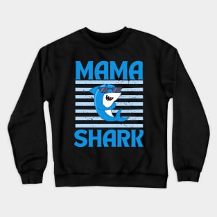 Funny mama shark mothers day gift Cute Cool Summer Momny Crewneck Sweatshirt